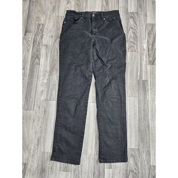 (3/$35) Gloria Vanderbilt Jeans Womens 8 Black Amanda High Rise Tapered Stretch - Picture 1 of 12